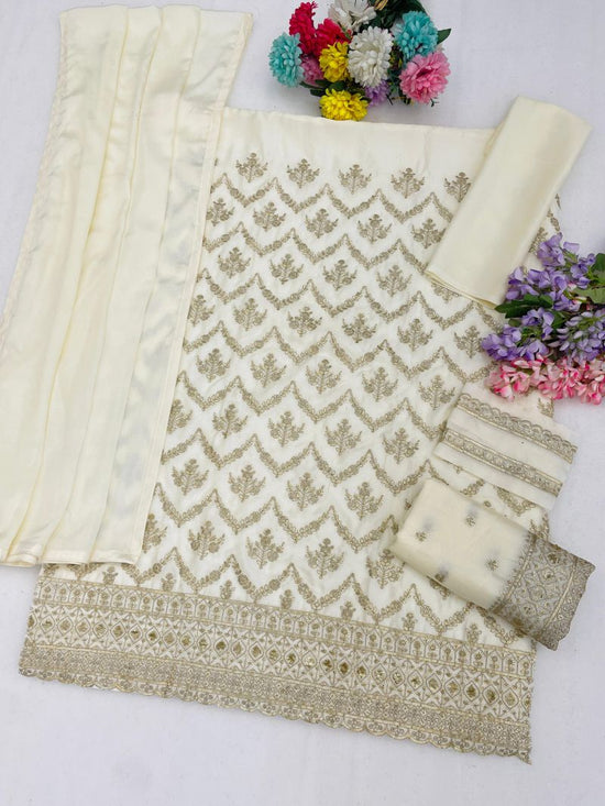 Amrah 2117 A To D Master Colors Chinon Embroidered Dress Material