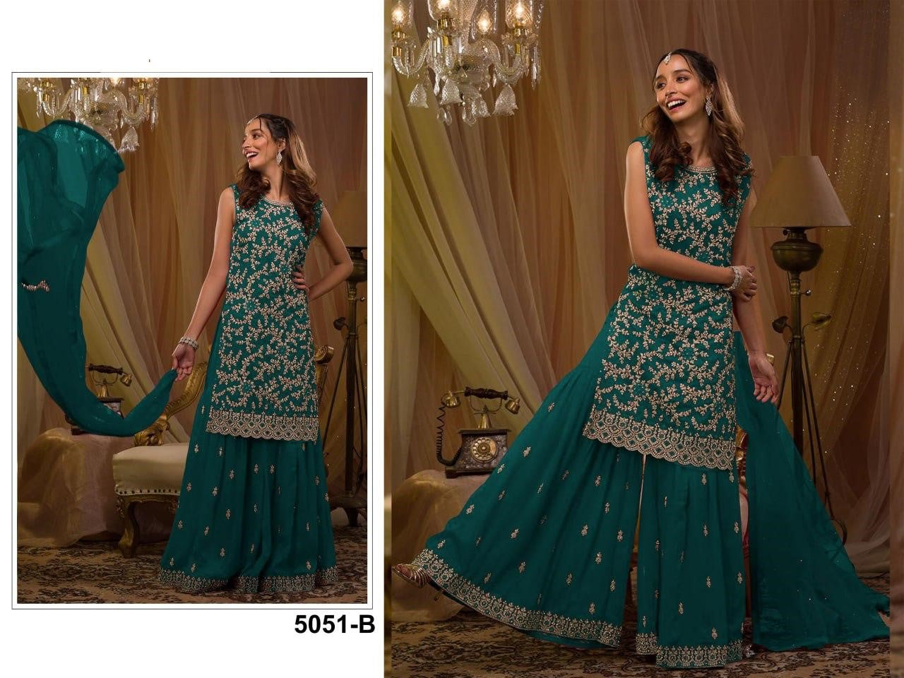 Amrah Wholesale 5051 Master Colors A To E Blooming Georgette Pakistani Suit