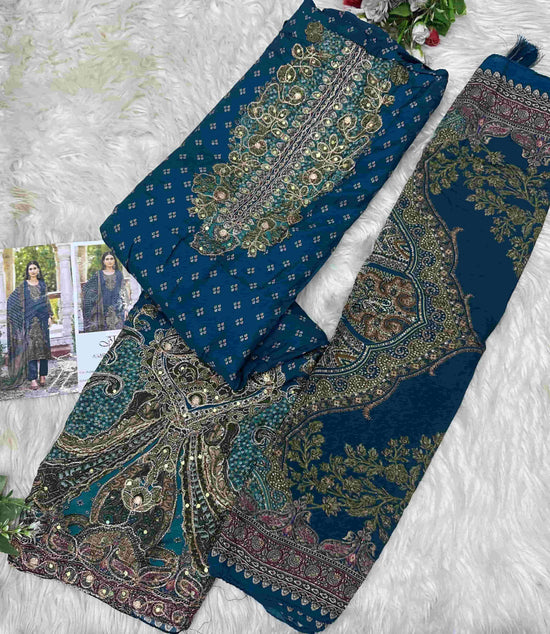 AMRUTVELA AT-233 Viscose Muslin Pakistani Suit