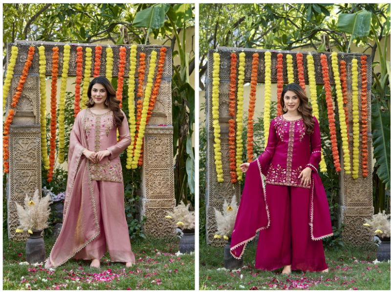Amrah Wholesale Aradhna 01 Fandy Satin Embroidered Kurti Pant Dupatta Set