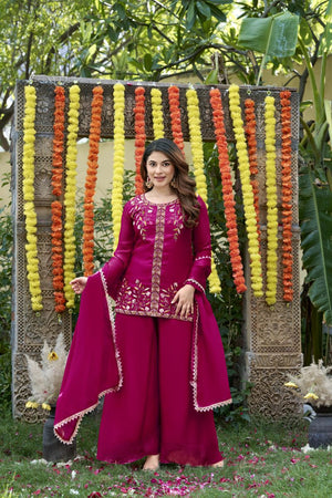 Amrah Wholesale Aradhna 01 Fandy Satin Embroidered Kurti Pant Dupatta Set