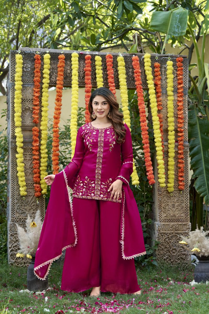 Amrah Wholesale Aradhna 01 Fandy Satin Embroidered Kurti Pant Dupatta Set