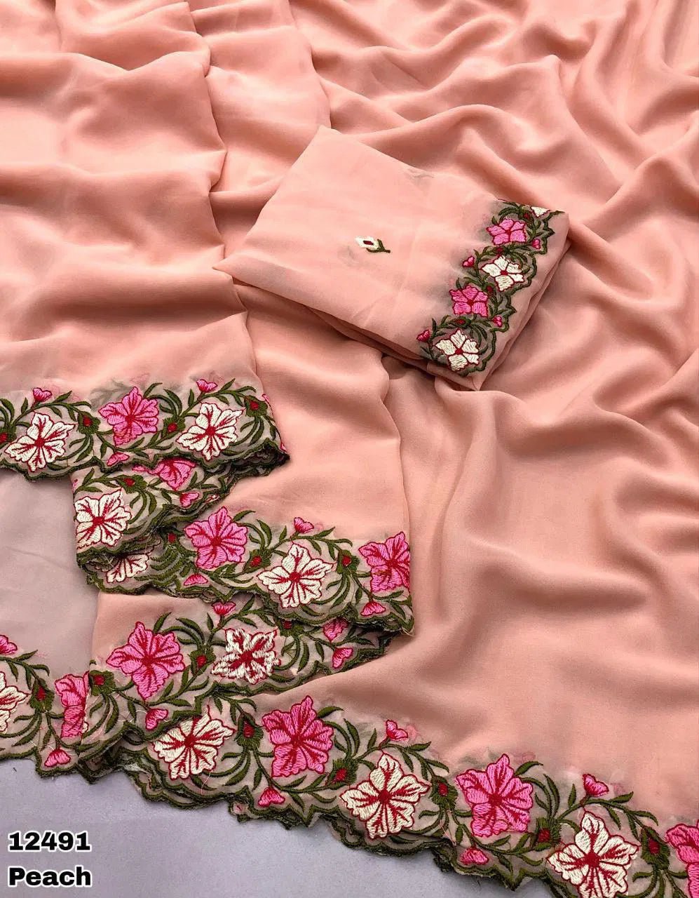 Arham Georgette Floral - Amrah Wholesale
