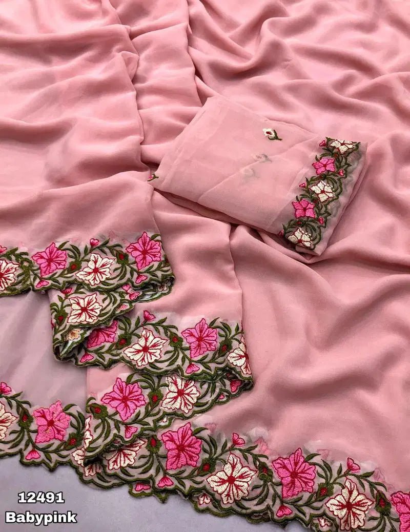 Arham Georgette Floral - Amrah Wholesale