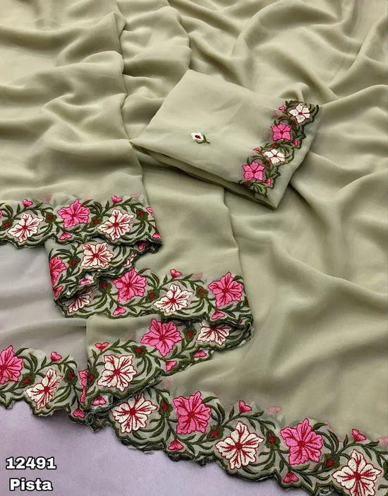 Arham Georgette Floral - Amrah Wholesale