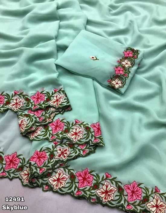 Arham Georgette Floral - Amrah Wholesale