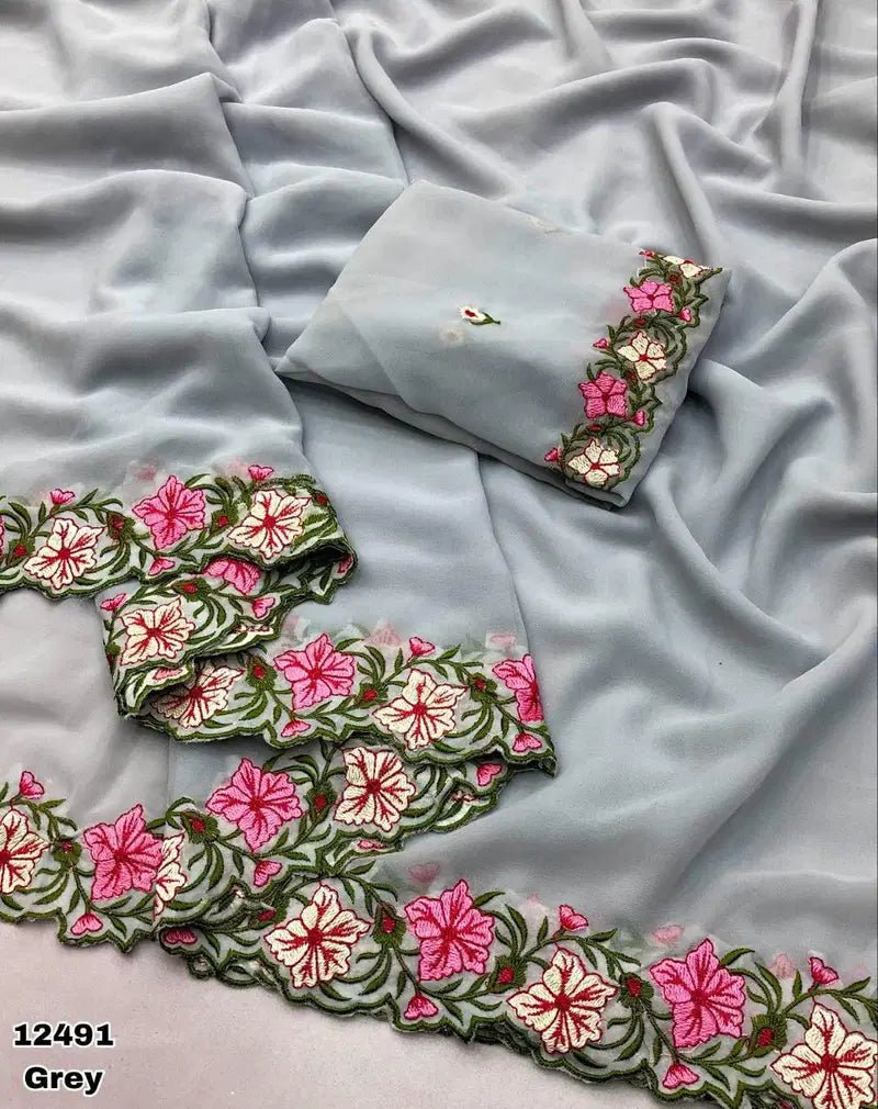 Arham Georgette Floral - Amrah Wholesale
