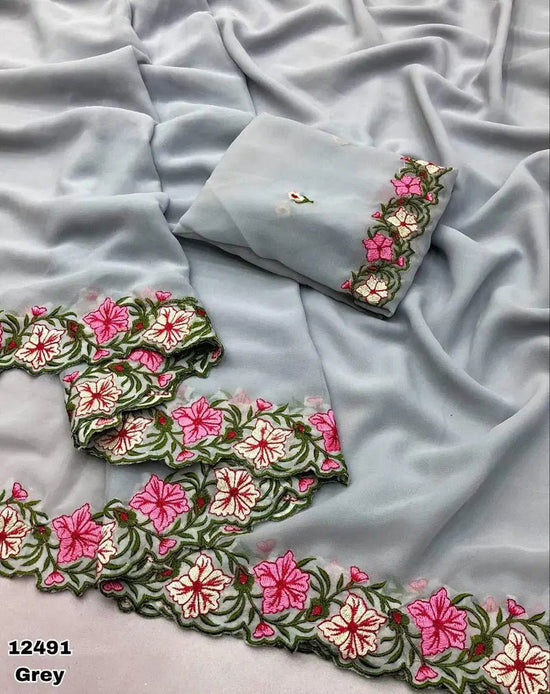 Arham Georgette Floral - Amrah Wholesale