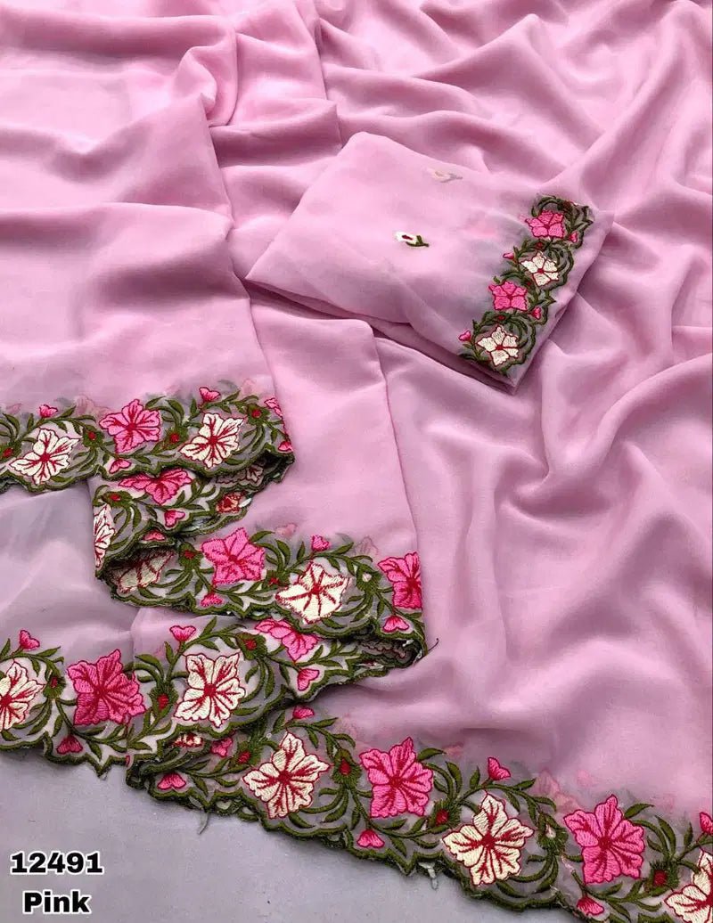 Arham Georgette Floral - Amrah Wholesale