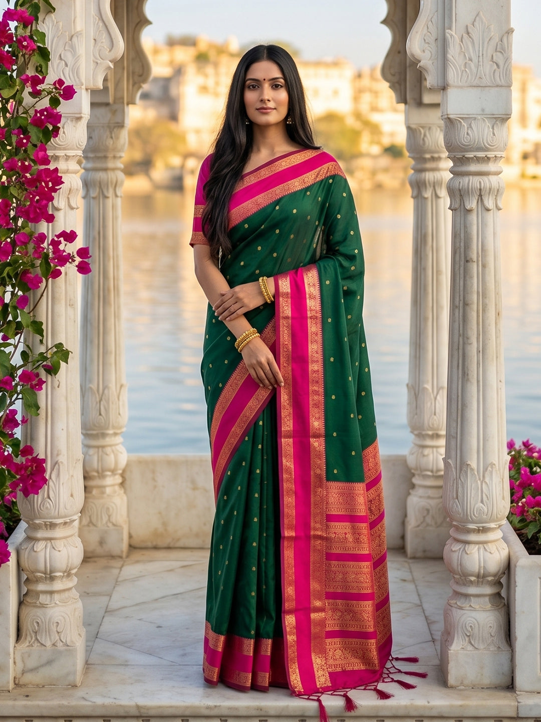 Amrah Wholesale Ast Kashi Silk Blend Saree