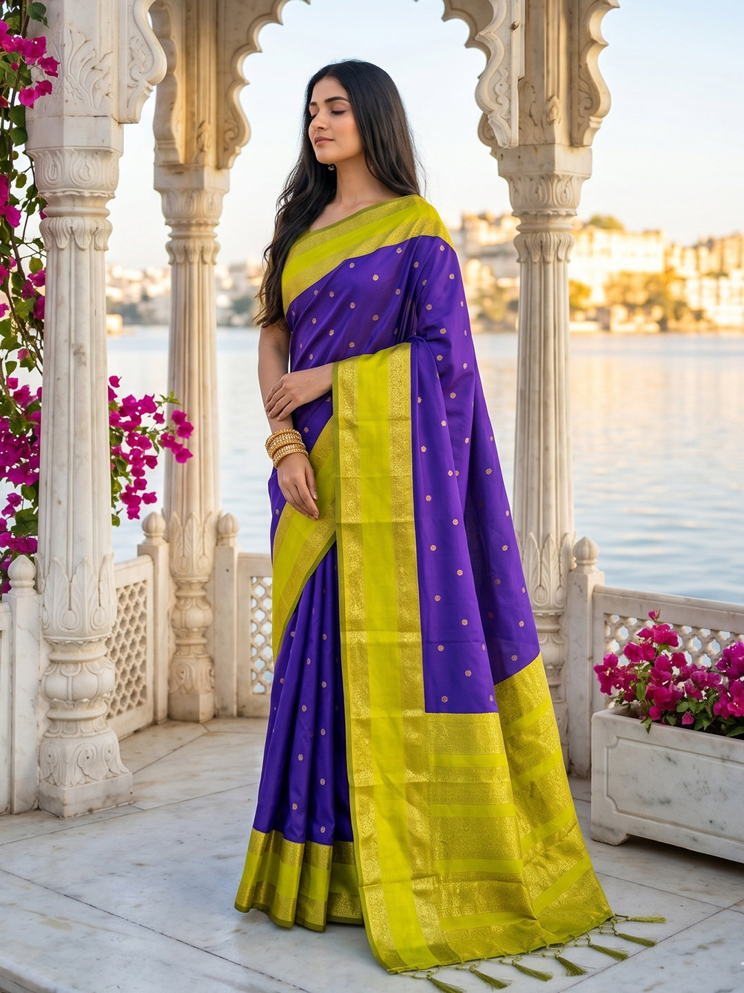 Amrah Wholesale Ast Kashi Silk Blend Saree