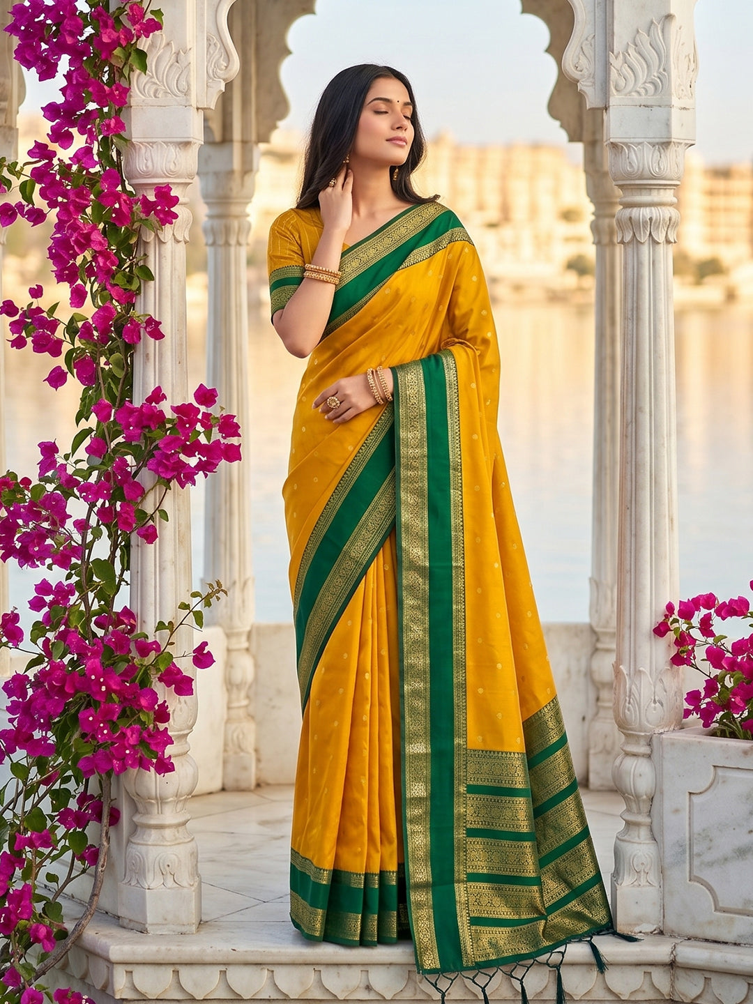 Amrah Wholesale Ast Kashi Silk Blend Saree
