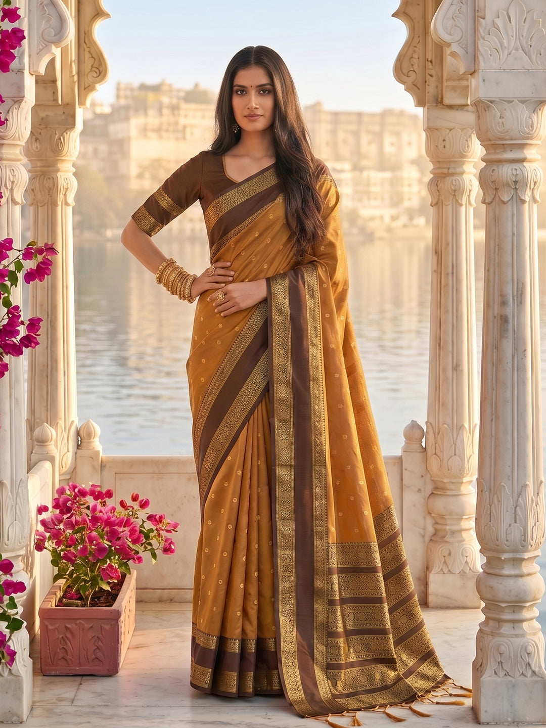 Amrah Wholesale Ast Kashi Silk Blend Saree