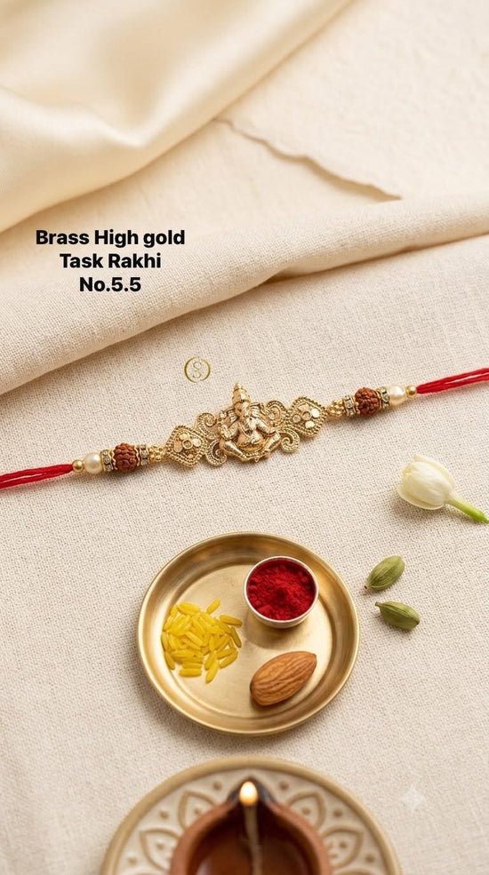 Amrah Wholesale Brass High Gold Task Rakhi 1 Collection