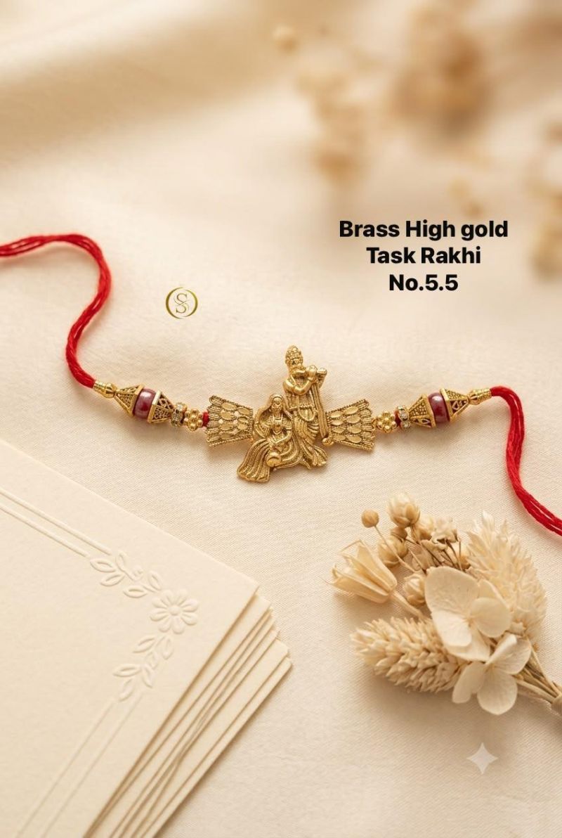 Amrah Wholesale Brass High Gold Task Rakhi 1 Collection