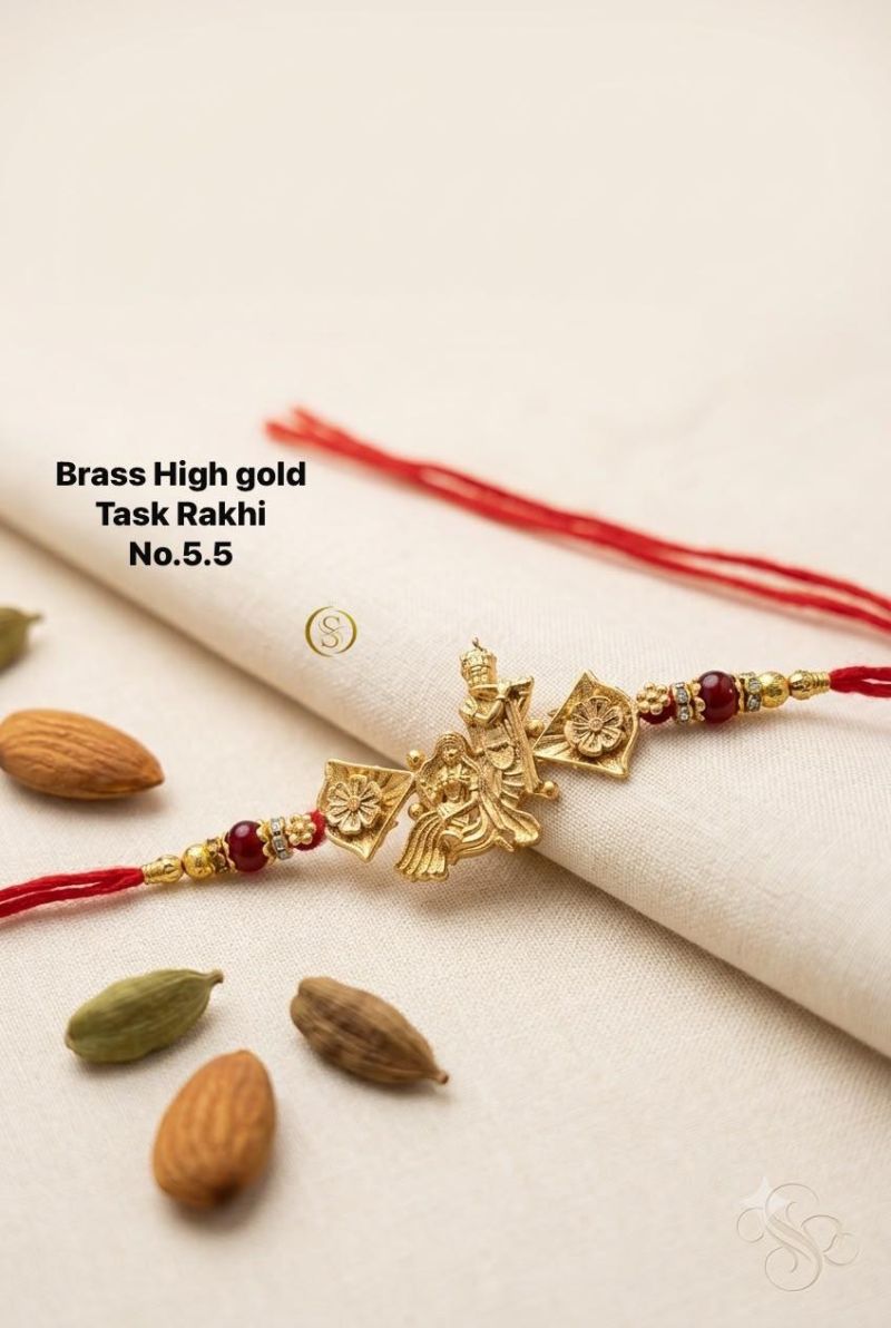 Amrah Wholesale Brass High Gold Task Rakhi 1 Collection