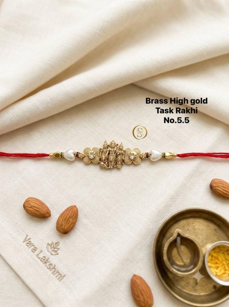 Amrah Wholesale Brass High Gold Task Rakhi 1 Collection