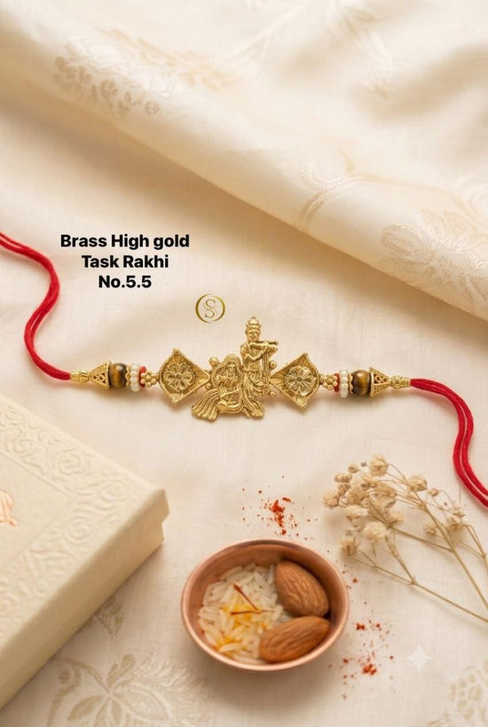 Amrah Wholesale Brass High Gold Task Rakhi 1 Collection