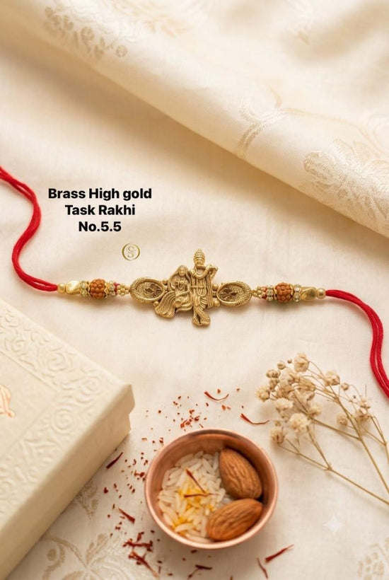 Amrah Wholesale Brass High Gold Task Rakhi 1 Collection