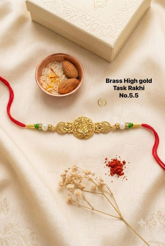 Amrah Wholesale Brass High Gold Task Rakhi 1 Collection