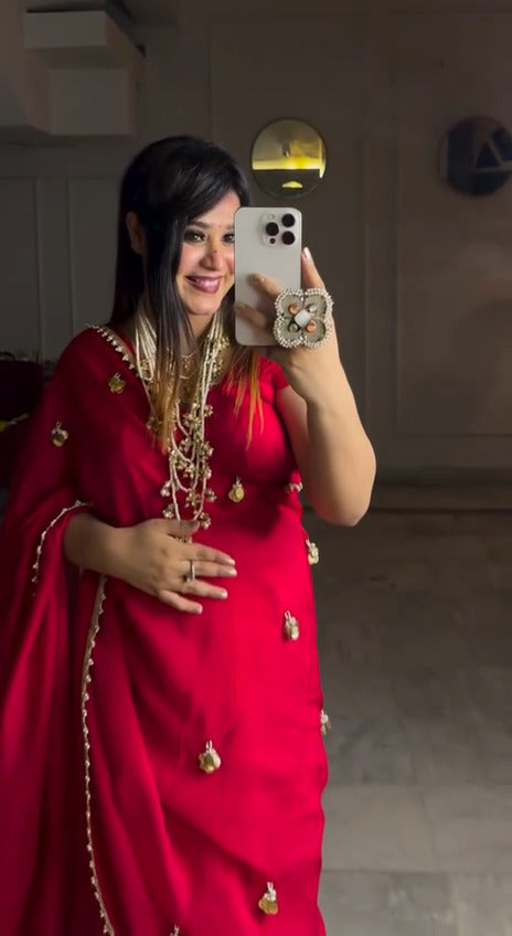 Amrah Wholesale Bt 451 Soft Silk Moti Handworked Saree