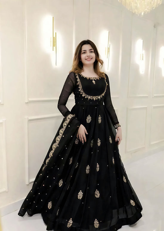 Amrah Chandan Vol 1 Georgette Gown Wholesale Catalogue