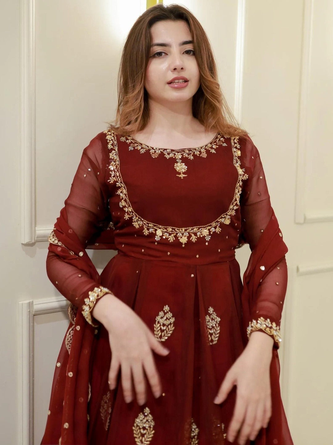 Amrah Chandan Vol 1 Georgette Gown Wholesale Catalogue