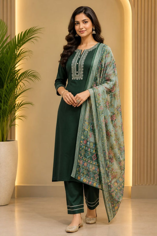 Amrah Emily 15 Magic Cotton Kurti Pant Dupatta Set