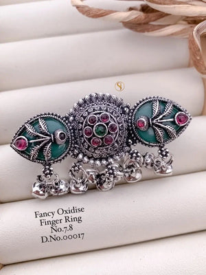 Amrah Wholesale Fancy Oxidised Finger Ring 01 Premium Stone Work Finger Ring Collection