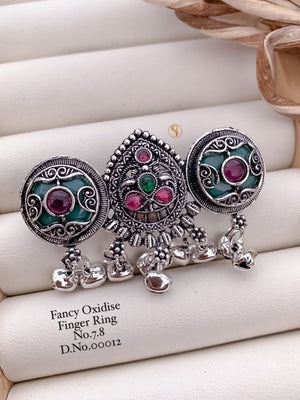 Amrah Wholesale Fancy Oxidised Finger Ring 01 Premium Stone Work Finger Ring Collection