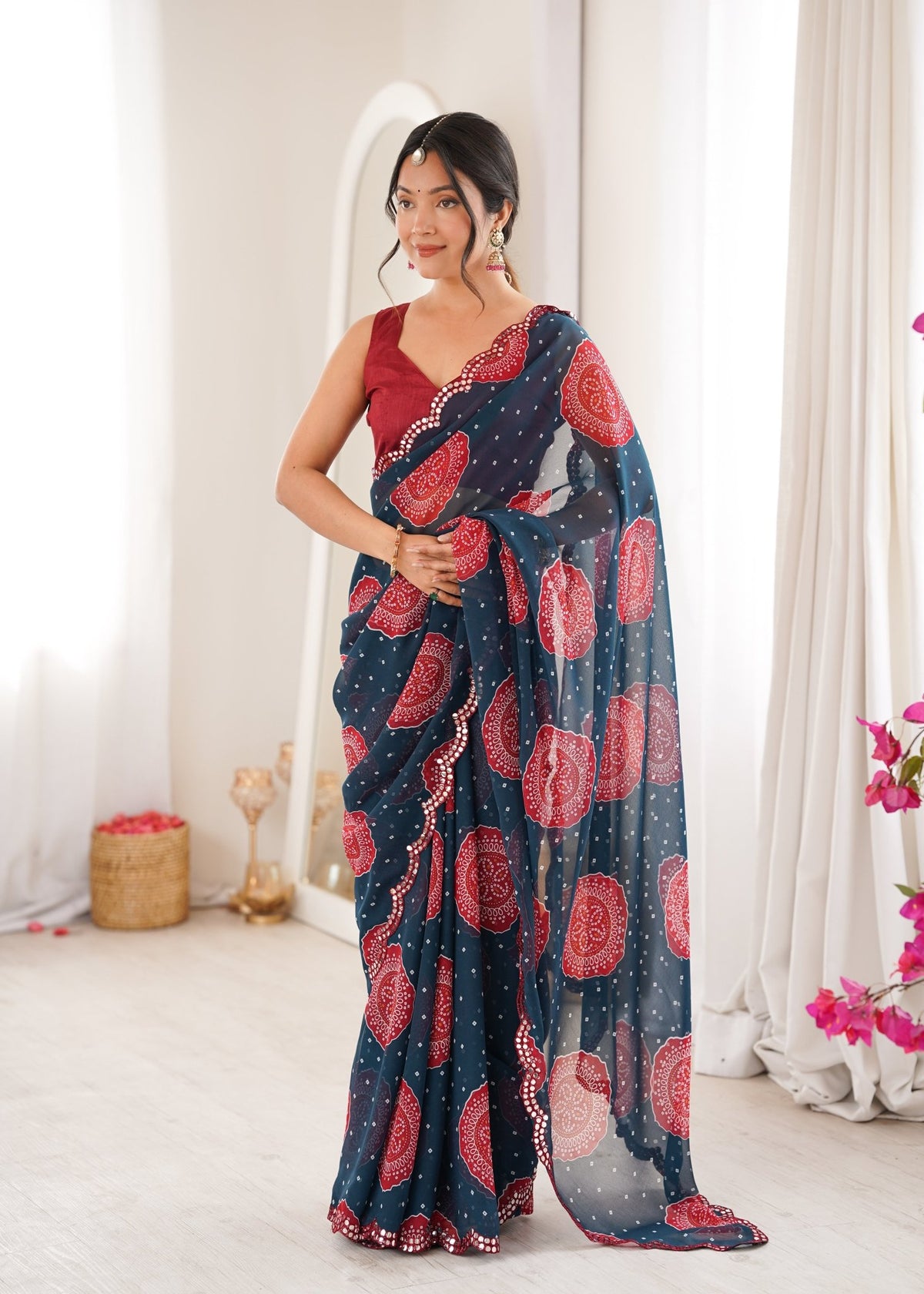 Amrah Wholesale Gola Vol 1 Georgette Saree - Amrah Wholesale