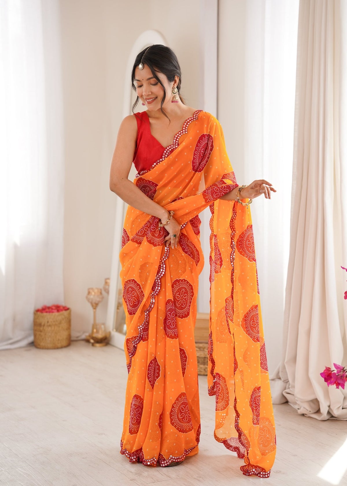 Amrah Wholesale Gola Vol 1 Georgette Saree - Amrah Wholesale
