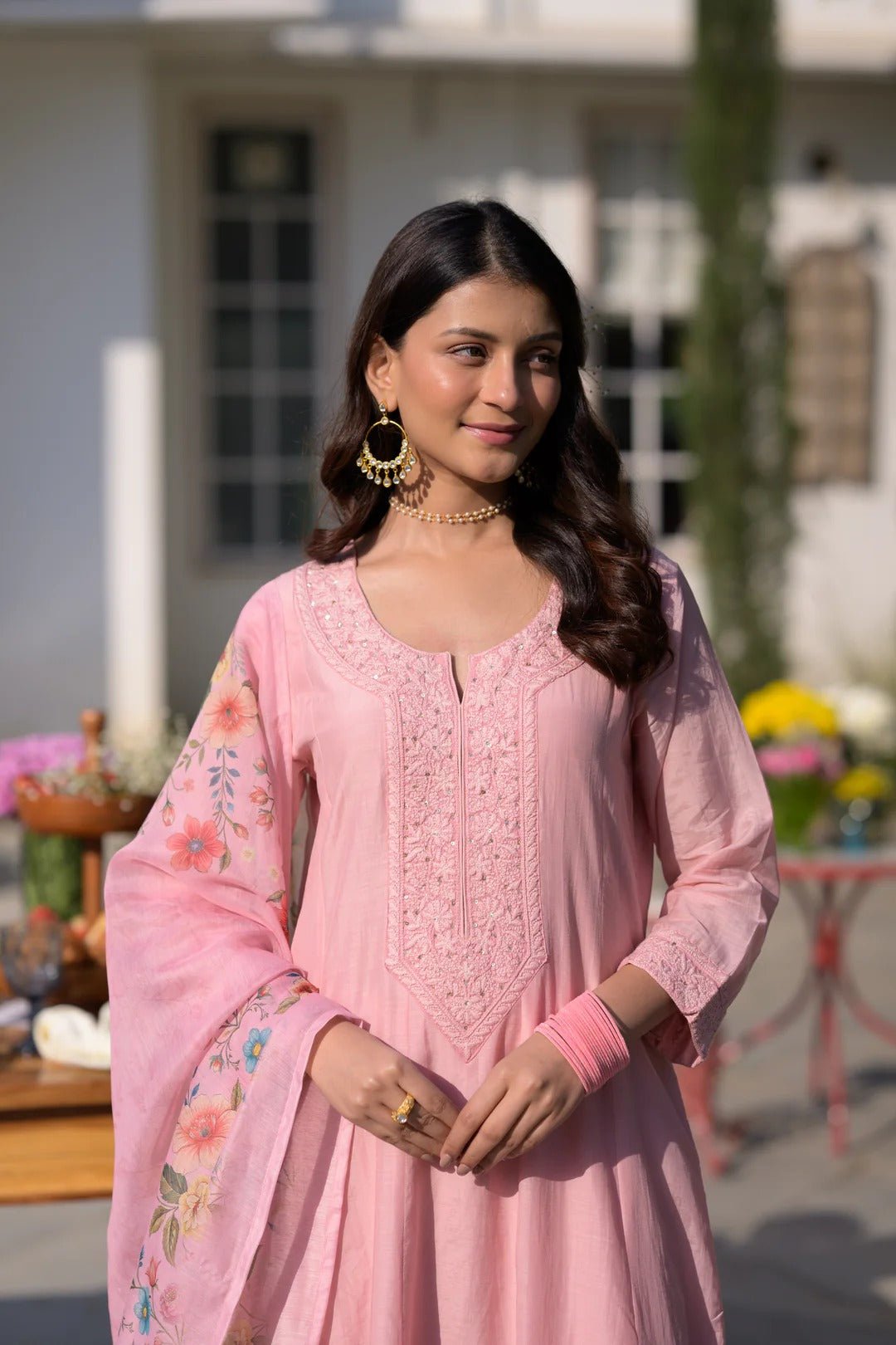 Amrah Hema 01 PV Chanderi Kurti Pant Dupatta Set - Amrah Wholesale