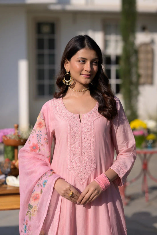 Amrah Hema 01 PV Chanderi Kurti Pant Dupatta Set - Amrah Wholesale
