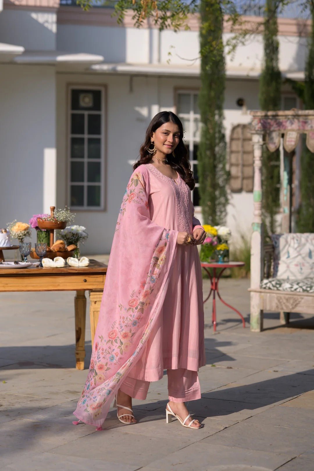 Amrah Hema 01 PV Chanderi Kurti Pant Dupatta Set - Amrah Wholesale