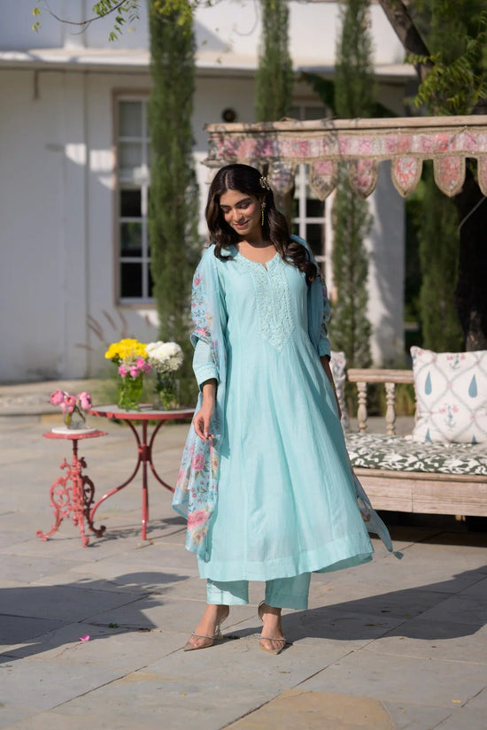 Amrah Hema 01 PV Chanderi Kurti Pant Dupatta Set - Amrah Wholesale