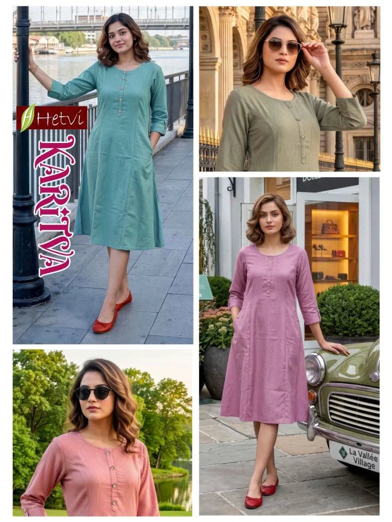 Amrah Hetvi Karitva Silk Umbrella Kurti