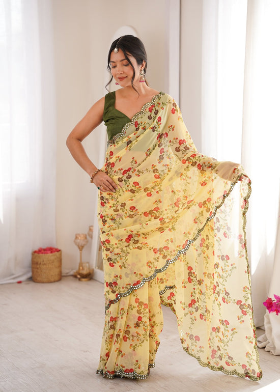 Amrah Wholesale Jainam Vol 1 Georgette Saree - Amrah Wholesale