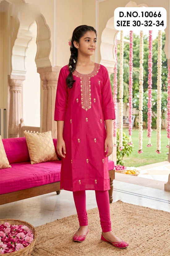 Amrah Wholesale Jaini 10064 And 66 Gadwal Silk Embroidered Kids Kurti