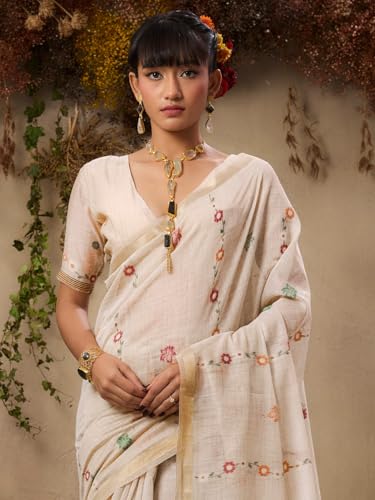 Amrah Jf 3497 Soft Muga Cotton Saree