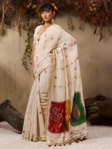 Amrah Jf 3497 Soft Muga Cotton Saree