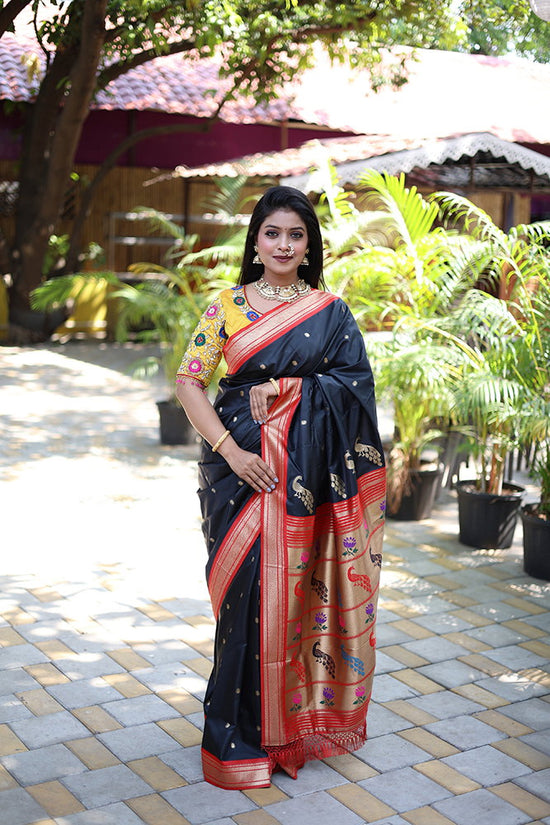 Amrah Wholesale Jf 3631 Paithani Silk Blend Zari Woven Saree