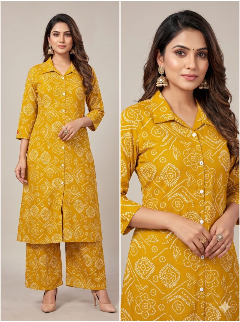 Amrah Jinu Combo Rayon Printed Kurti Pant Set