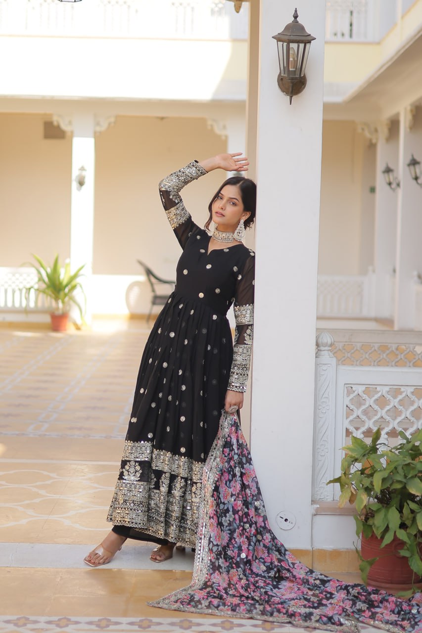 Amrah Ka 1078 Faux Georgette Gown Collection