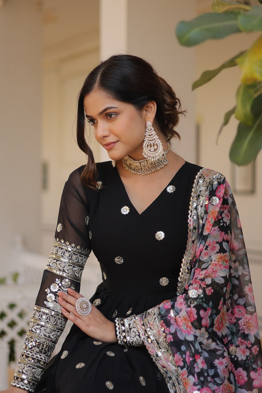 Amrah Ka 1078 Faux Georgette Gown Collection