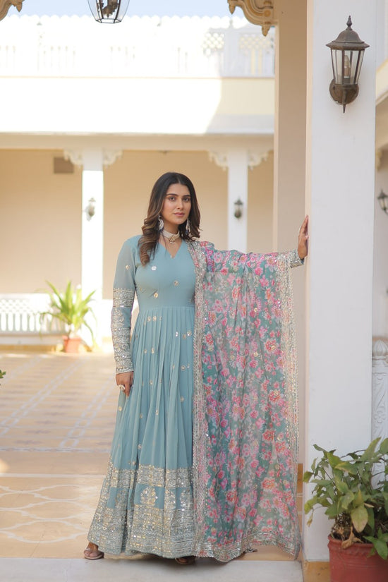 Amrah Ka 1078 Faux Georgette Gown Collection