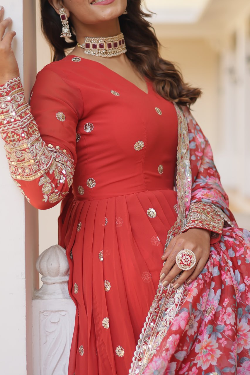 Amrah Ka 1078 Faux Georgette Gown Collection