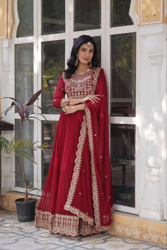 Amrah Ka 1137 Faux Georgette Embroidered Gown