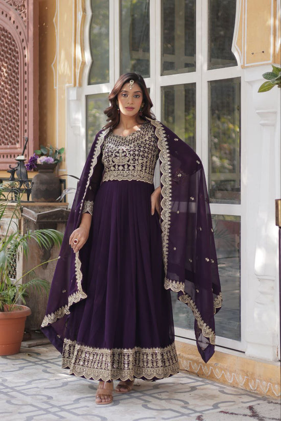Amrah Ka 1137 Faux Georgette Embroidered Gown
