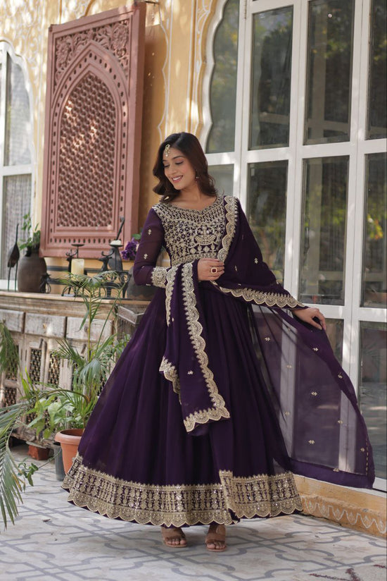 Amrah Ka 1137 Faux Georgette Embroidered Gown